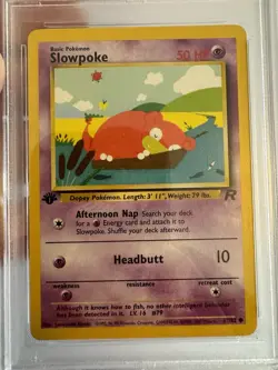2000 Pokemon - 1st Edition Slowpoke Non Holo - Team Rocket 67/82 PSA 9 Mint WOTC - Image 3