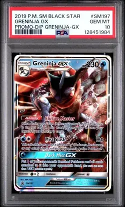 2019 POKEMON SM BLACK STAR PROMO #SM197 GRENINJA GX PSA 10 - Image 1