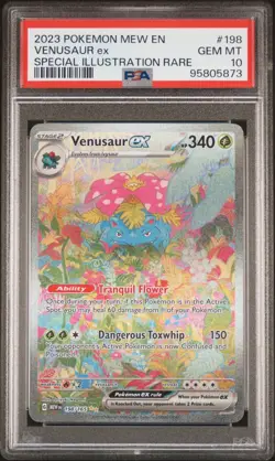 2023 Pokemon Mew En Venusaur Ex Special Illustration Rare #198 PSA 10 Gem Mint - Image 1