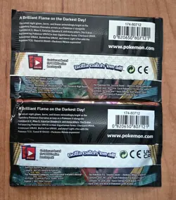 Pokemon TCG Sword and Shield Darkness Ablaze Sealed Booster Pack Lot of 2 - Image 2