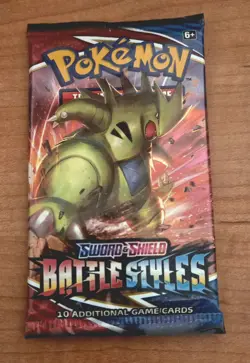 Pokemon Sword And Shield Battle Styles Booster Pack Tyranitar Art - Image 1