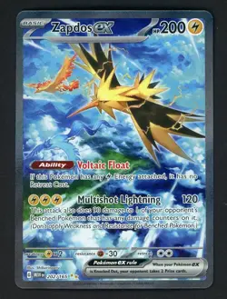 Pokemon - Zapdos ex 202/165 - Scarlet & Violet 151 Special Illustration Rare - Image 1