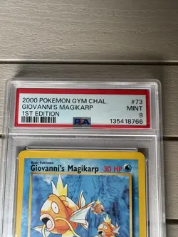 Giovanni's Magikarp 1st Edition 2000 Gym Challenge 73/132 PSA 9 Mint - Image 2
