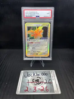 Pokemon EX Delta Species Dragonite #3 Reverse Holo 2005 PSA 9 - Image 2