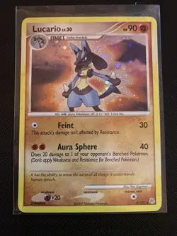 Pokemon TCG - Lucario 6/130 [Holo] - Diamond & Pearl - LP - Image 1