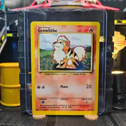 Growlithe Base Set Unlimited Pokemon TCG 28/102 Uncommon - Image 1