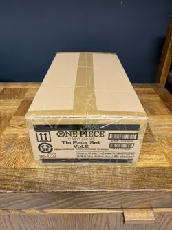 One Piece TS-02 Mini Tin Pack Set VOL. 2 English Factory SEALED CASE (48 Tins) - Image 1