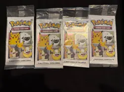 Pokemon 25th Anniversary General Mills Cereal Trading Card Booster Pack 3 CARDS - Image 1