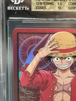 2022 One Piece Card Game Super Pre-Release Monkey D ENGLISH BGS 10 - Image 4