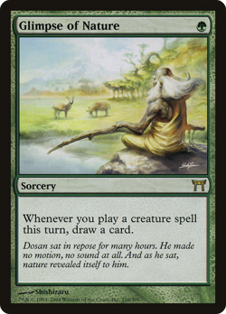 Glimpse of Nature (REGULAR) x1 - MTG Champions of Kamigawa CHK #210 - Image 1