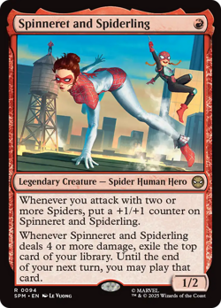 Spinneret and Spiderling (FOIL) x1 - MTG Marvel's Spider-Man SPM #94 - Image 1