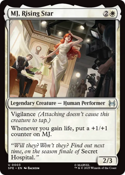 MJ, Rising Star (FOIL) x1 - MTG Marvel's Spider-Man Eternal SPE #3 - Image 1