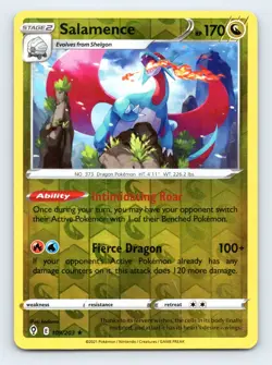 Pokemon SWSH07: Evolving Skies Salamence 109/203 - Image 1