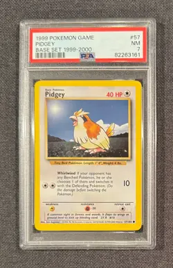 1999 Pokemon Game #57 Pidgey PSA 7 NM - Image 1