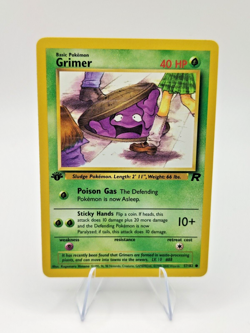 Pokemon TCG Team Rocket #57/82 Grimer 1st Edition NM - Image 1