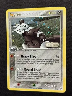 Pokemon Aggron 2/92 Legend Maker Reverse Holo Rare 110HP English TCG - Image 1