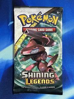Pokemon TCG 2017 Sun & Moon Shining Legends Booster Pack Sealed Genesect Art - Image 1