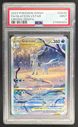 5904 Glaceon VSTAR 2023 Pokemon Sword & Shield Zenith #GG40/GG70 Galarian PSA 9 - Image 1