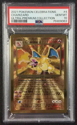 CHARIZARD PSA 10 2021 POKEMON CELEBRATIONS #4/102 ULTRA PREMIUM COLL GEM MINT - Image 1
