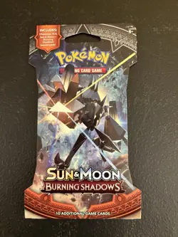 New Sealed Pokemon TCG Burning Shadows Booster Pack Sun and Moon Sleeved - Image 1