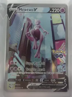 Mewtwo V (Alternate Full Art) 072/078 Pokemon GO Holo - Image 1