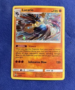 2017 Pokemon Lucario SM54 Cosmos Holo Promo - SM Black Star Promo NM - Image 1