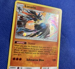 2017 Pokemon Lucario SM54 Cosmos Holo Promo - SM Black Star Promo NM - Image 3
