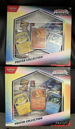 Pokemon Prismatic Evolutions Poster Collection Box New Factory Sealed- Lot Of 2 - Image 1