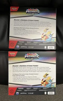 Pokemon Prismatic Evolutions Poster Collection Box New Factory Sealed- Lot Of 2 - Image 2