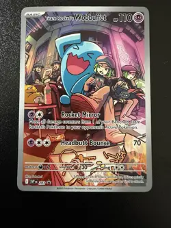 Pokemon Team Rocket's Wobbuffet 203 Sv: Scarlet & Violet Promo Holo 110 HP - Image 1