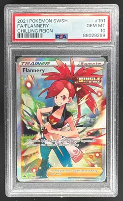 88029299 Flannery 2021 Pokemon Sword & Shield Chilling Reign #191/198 PSA 10 - Image 1