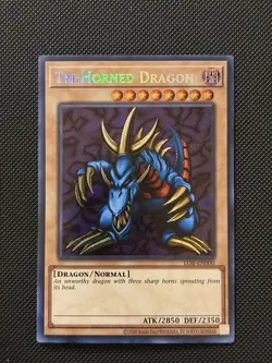 Yu-Gi-Oh! TCG Tri-Horned Dragon LOB-EN000 25th Anniversary Secret Rare NM - Image 1