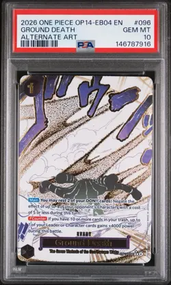 2026 One Piece OP14-096 Ground Death Event Alt Art PSA 10 - Image 1