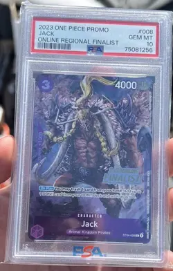 2023 One Piece Online Regional Finalist SEQUENTIAL Set PSA10 Only 1 In The World - Image 4
