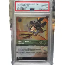 PSA 10 Disney Lorcana The First Chapter Enchanted 210 Mickey Mouse Artful Rogue - Image 1
