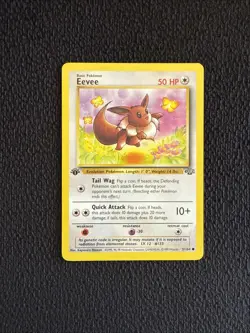 1999 Pokemon Eevee 1st Edition Jungle Card 51/64 LP - Image 1
