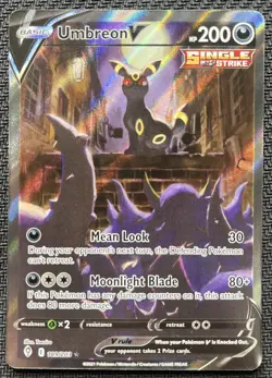 Umbreon V Alternate Art Evolving Skies 189/203 Alt Pokemon Card FA 2021 NM - Image 1