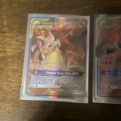 Pokemon GX TAG TEAM Holo Charizard & Braixen Cards - Set of 2 - Image 1