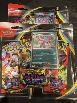 2 Phantasmal Flames Checklane Blisters w/ 3 Booster Packs + 1 Promo Card ea. - Image 1