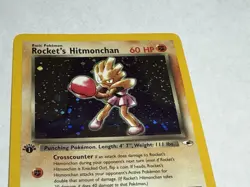Pokemon TCG Rockets Hitmonchan 1st Edition Holo Rare Card 11/132 Gym Heroes - Image 2