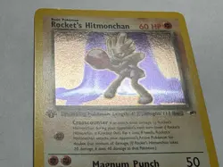Pokemon TCG Rockets Hitmonchan 1st Edition Holo Rare Card 11/132 Gym Heroes - Image 3