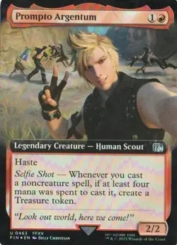 MTG Prompto Argentum (Extended Art) Foil Final Fantasy Magic The Gathering - Image 1
