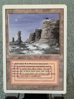 MTG Plateau - Revised Edition Rare Land Magic The Gathering NM - Image 1