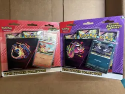 Pokemon TCG Ascended Heroes Tech Sticker Collection 2 Set GASTLY & CHARMANDER - Image 1