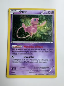 Mew - 29/124 - Pokemon Fates Collide XY Holo Rare Card NM - Image 1