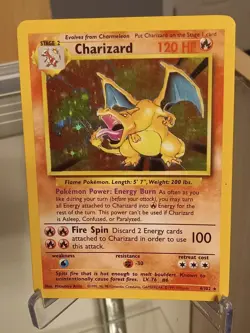 Charizard Base Set Holo Rare Pokemon Card #4/ 102 - Image 1