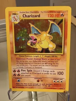 Charizard Base Set Holo Rare Pokemon Card #4/ 102 - Image 2