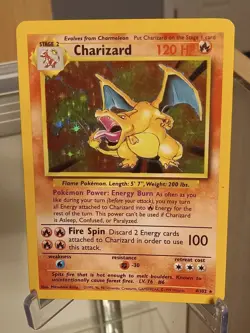 Charizard Base Set Holo Rare Pokemon Card #4/ 102 - Image 3