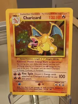 Charizard Base Set Holo Rare Pokemon Card #4/ 102 - Image 5