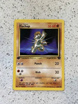 MACHOP - 59/82 - 1st Edition Team Rocket - Pokemon Card - NM - Image 2